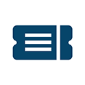 general admission ticket icon single